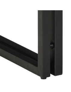 Tavolino Marrone e Nero 40 x 40 x 50 cm Legno di mango massello