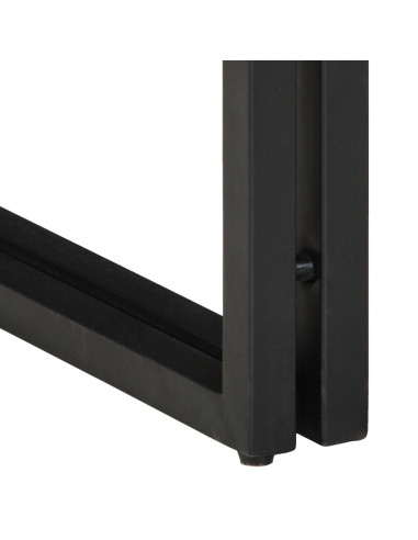 Tavolino Marrone e Nero 40 x 40 x 50 cm Legno di mango massello