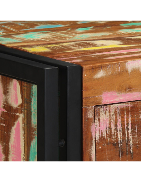 Comodino  Multicolore 40x35x50 cm in legno massello di recupero