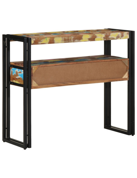 Tavolini  Multicolore 90x33x75 cm in Legno Massello Recuperato e Metallo