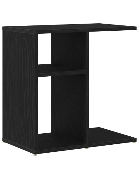Tavolino  Nero in Rovere 50x30x50 cm in Legno Ingegnerizzato