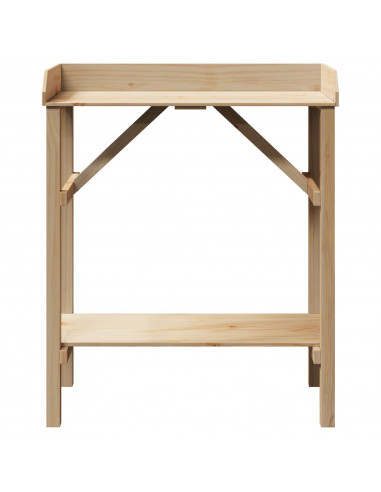 Tavolo da giardinaggio 75x40x90 cm in legno massello di pino