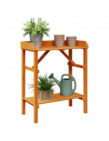 Tavolo da Giardino in Acacia 75x40x90 cm Legno Massello di Pino