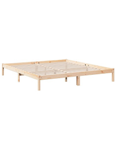 Letto Extra Lungo senza Materasso 200x220 cm in Legno di Pino