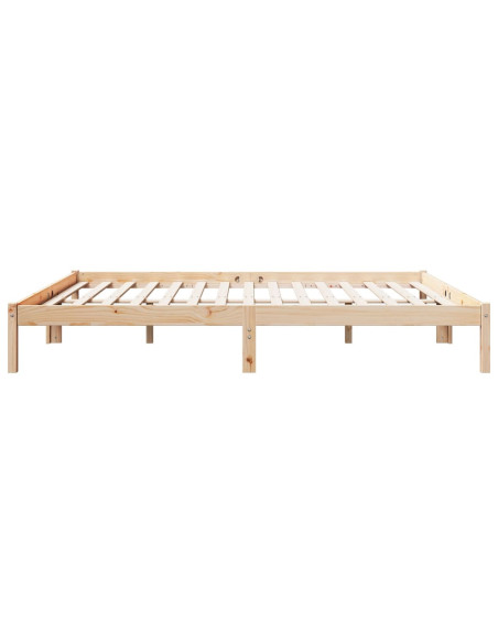 Letto Extra Lungo senza Materasso 200x220 cm in Legno di Pino