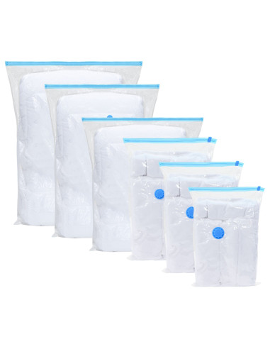 Sacchetti per Stoccaggio 20 pcs Trasparente e Blu 100 x 80 cm