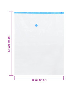 Sacchetti per Stoccaggio 50 pcs Trasparente e Blu 100 x 80 cm 2