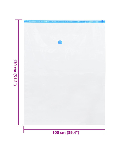 Sacchetti per Stoccaggio 20 pcs Trasparente e Blu 130 x 100 cm