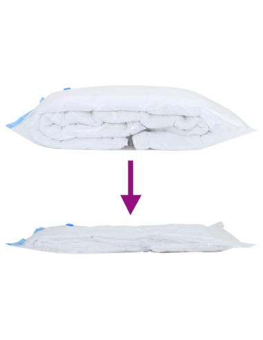 Sacchetti per Stoccaggio 5 pcs Trasparente e Blu 120 x 70 cm