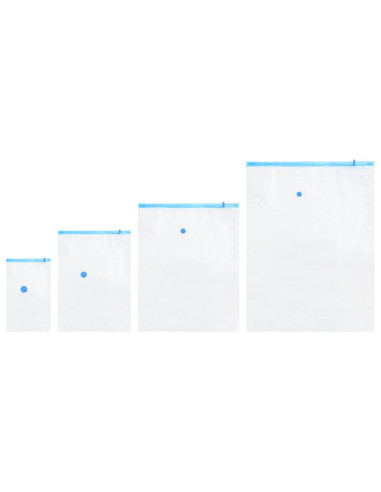 Sacchetti per Stoccaggio 15 pcs Trasparente e Blu 130 x 100 cm