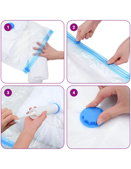 Sacchetti per Stoccaggio 50 pcs Trasparente e Blu 130 x 100 cm