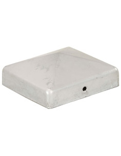 Tappi per Pali a Piramide 6 pz in Metallo Zincato 81x81 mm 2