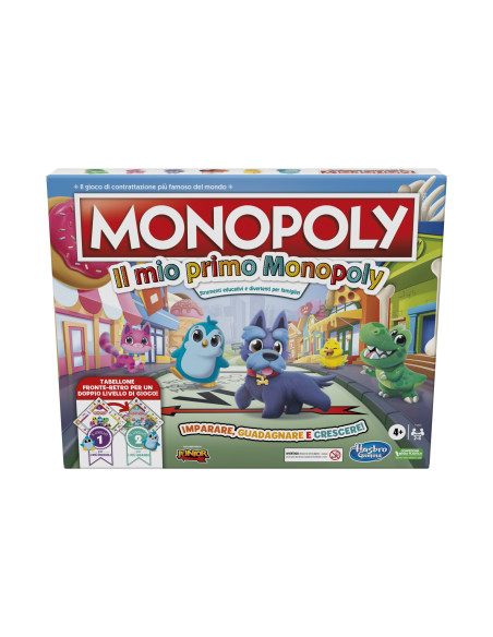 Monopoly - Il Mio Primo, gioco da tavolo per famiglie, per bambini dai 4 anni in su