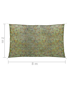 Rete Mimetica con Custodia 2x8 m Verde
