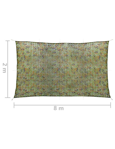 Rete Mimetica con Custodia 2x8 m Verde