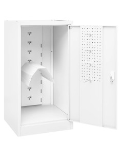 Armadio Porta Sella Bianco 53x53x105 cm in Acciaio