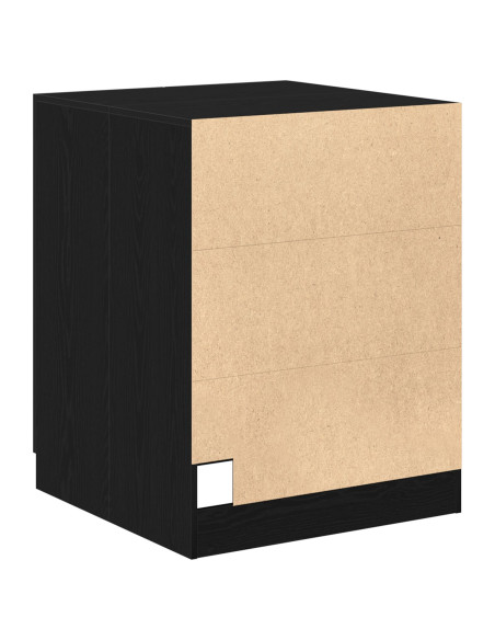 Mobile per Lavatrice  Rovere Nero 70,5x71,5x91,5 cm in legno ingegnerizzato