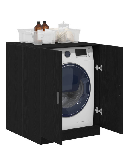 Armadio per Lavatrice Rovere Nero 70,5 x 71,5 x 91,5 cm