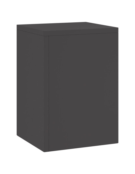 Stands per Piante da Esterno Pilastri 2 pz Nero 24x24x35 cm Acciaio