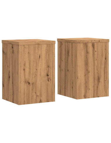 Supporti per Piante 2 pz Rovere 25x25x35 cm in Multistrato