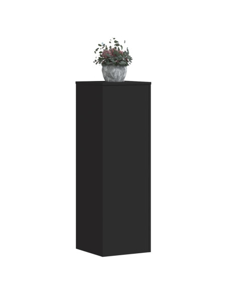 Supporto per Piante Nero 33x33x100 cm in Truciolare