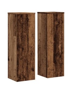 Supporti per Piante 2 pz Legno 25x25x80 cm Legno Multistrato 2