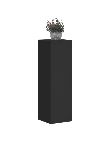 Supporti per Piante 2 pz Neri 25x25x80 cm Legno Multistrato