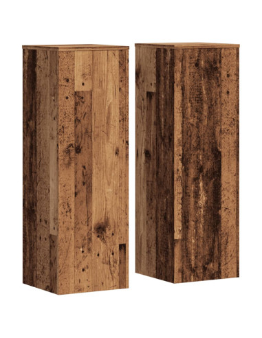 Supporti per Piante 2 pz Legno Vecchio 33x33x100 cm Multistrato