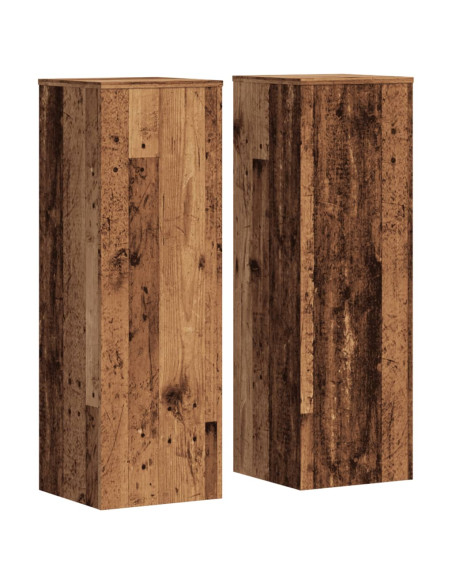 Supporti per Piante 2 pz Legno Vecchio 33x33x100 cm Multistrato