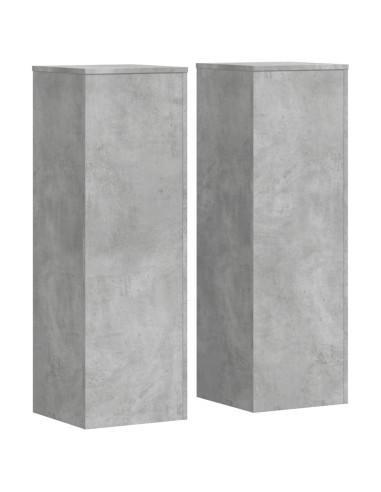 Supporti per Piante 2 pz Grigio Cemento 33x33x100cm Multistrato