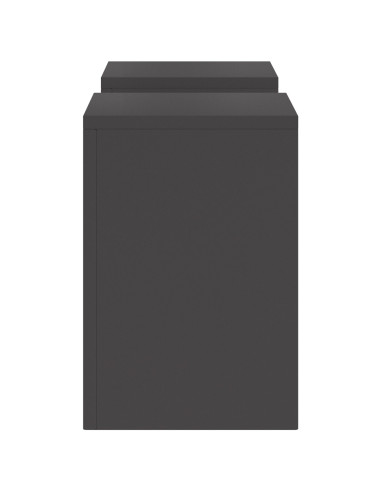 Supporto per piante 2 pcs Nero 24 x 24 x 35 cm Acciaio