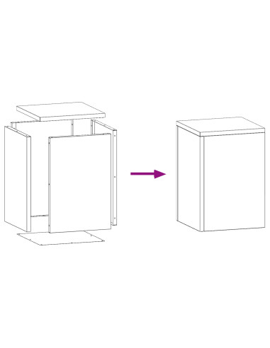 Supporto per piante 2 pcs Nero 24 x 24 x 35 cm Acciaio