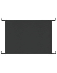 Cuccia per Cani Rialzata Nera 130x80x20cm Tela Oxford e Acciaio