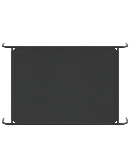 Cuccia per Cani Rialzata Nera 130x80x20cm Tela Oxford e Acciaio
