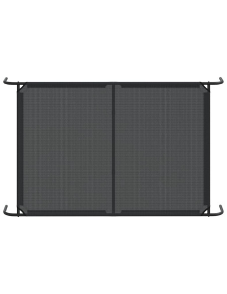 Cuccia per Cani Rialzata Nera 150x90x20 cm Textilene e Acciaio