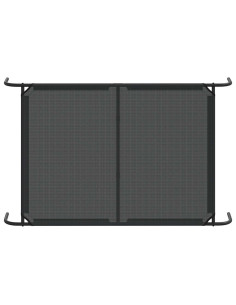 Cuccia per Cani Rialzata Nera 130x80x20 cm Textilene e Acciaio