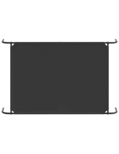 Cuccia per Cani Rialzata Nera 150x90x20cm Tela Oxford e Acciaio