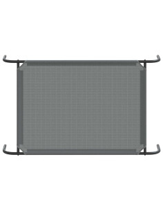 Cuccia per Cani Rialzata Grigia 110x65x20cm Textilene e Acciaio