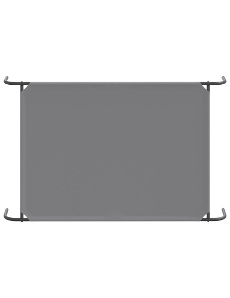 Cuccia per Cani Rialzata Grigia 130x80x20cm Tela Oxford/Acciaio