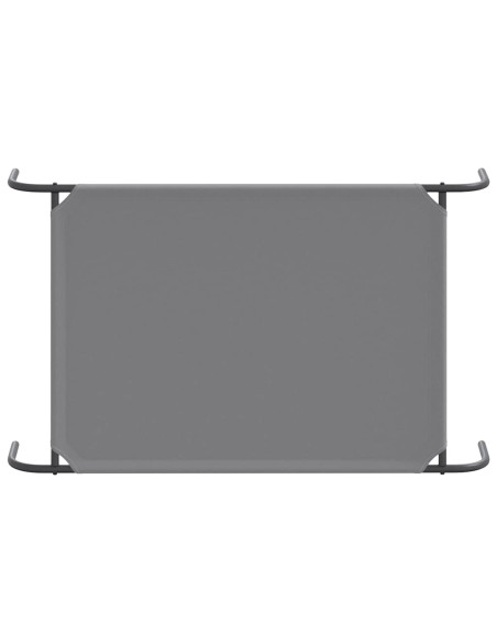 Cuccia per Cani Rialzata Grigia 110x65x20cm Tela Oxford/Acciaio