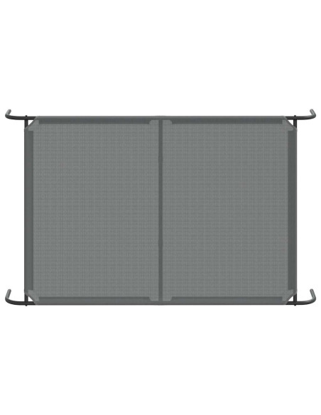 Cuccia per Cani Rialzata Grigia 150x90x20cm Textilene e Acciaio