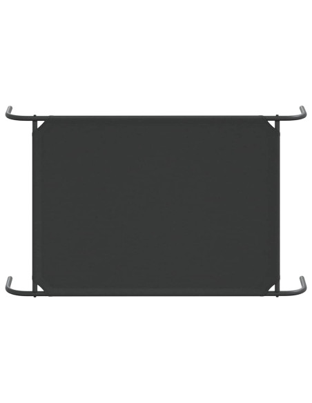 Cuccia per Cani Rialzata Nera 110x65x20cm Tela Oxford e Acciaio