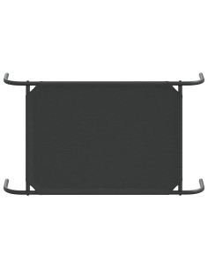 Cuccia per Cani Rialzata Nera 90x50x20 cm Tela Oxford e Acciaio