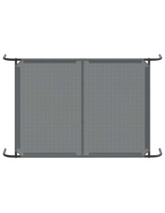 Cuccia per Cani Rialzata Grigia 130x80x20cm Textilene e Acciaio