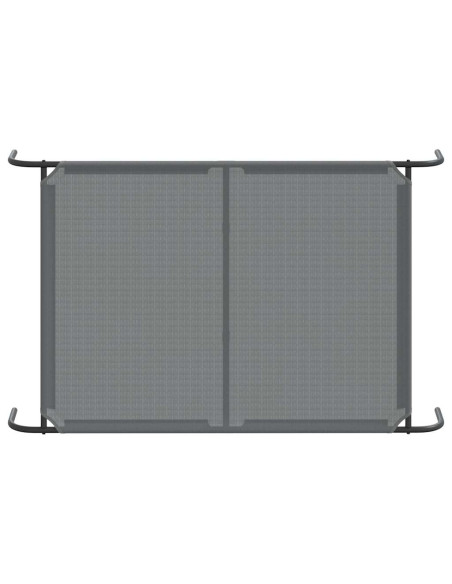 Cuccia per Cani Rialzata Grigia 130x80x20cm Textilene e Acciaio