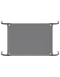 Cuccia per Cani Rialzata Grigia 90x50x20 cm Tela Oxford/Acciaio