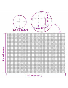 Rete per Gatti Trasparente 3x2 m in Nylon