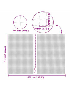 Rete per Gatti Trasparente 6x3 m in Nylon