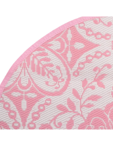 Tappeto da Esterni Rosa Ø120 cm in PP