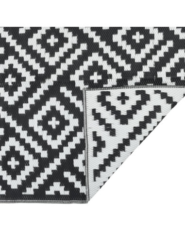 Tappeto da Esterno Bianco e Nero 140x200 cm in PP